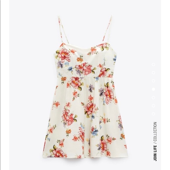 Zara linen blend corset style mini dress NEW - Picture 4 of 7